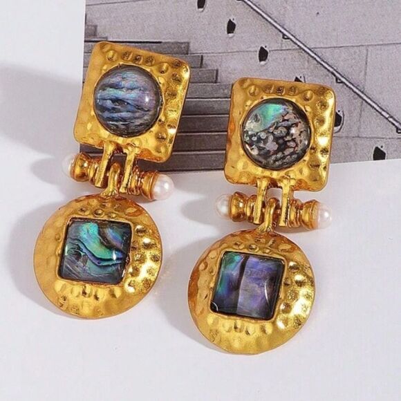 Bohemian vintage style earrings A275 - Picture 1 of 7